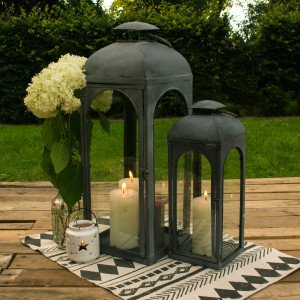 Capri photophore lanterne Anthracite Medium