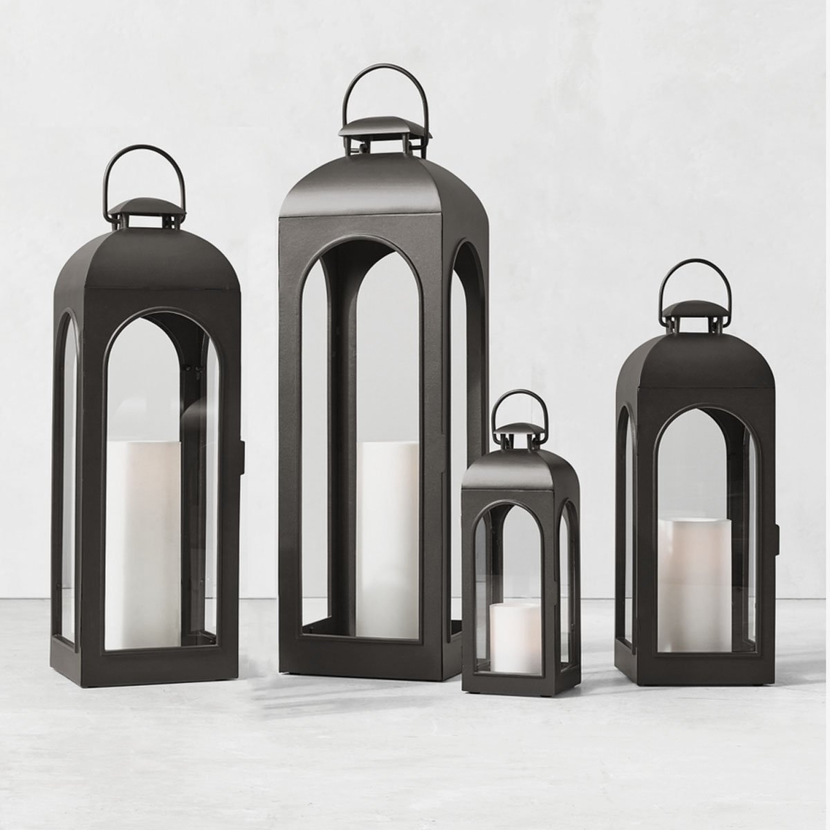 Capri photophore lanterne Anthracite Medium
