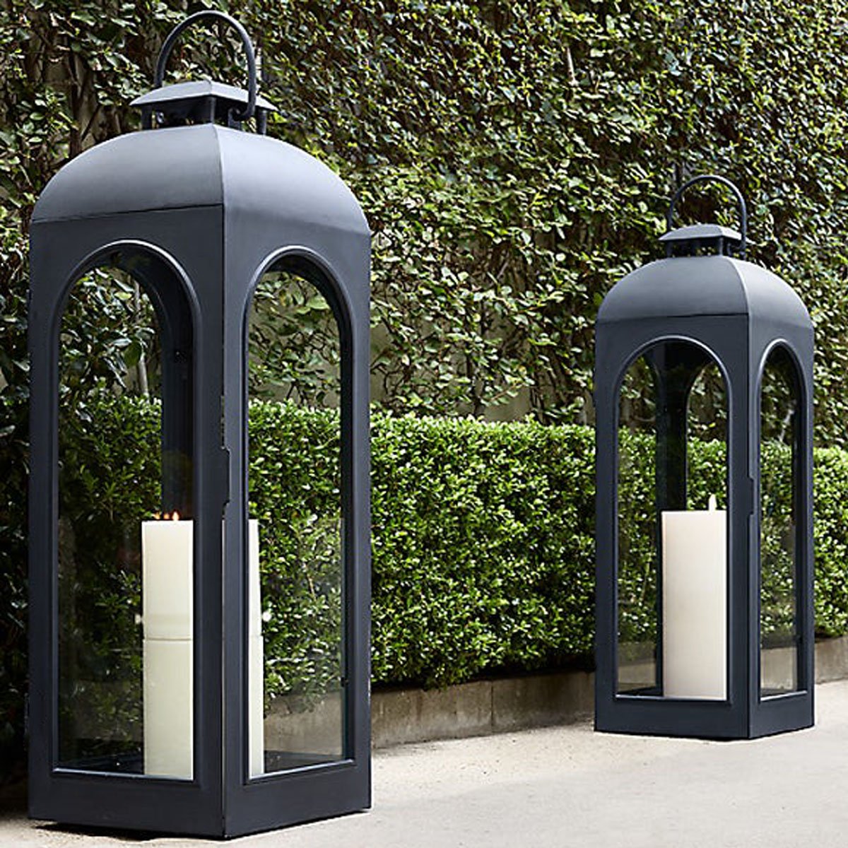 Capri photophore lanterne Anthracite Medium