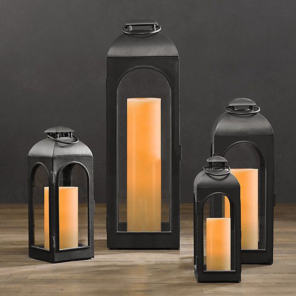 Capri photophore lanterne Anthracite Medium