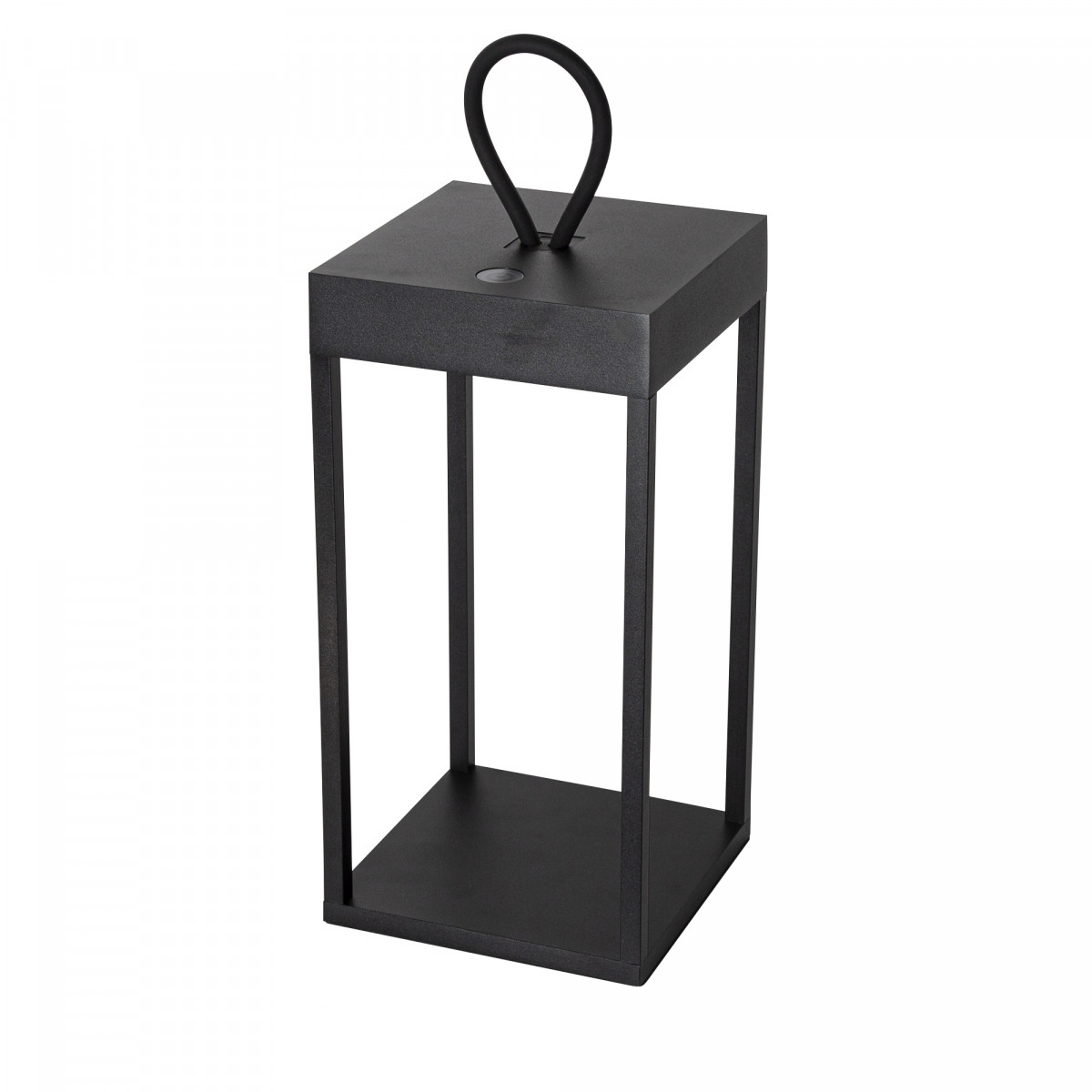 Lanterne noire Carlo tactile (7632) rechargeable avec USB | Nostalux.fr