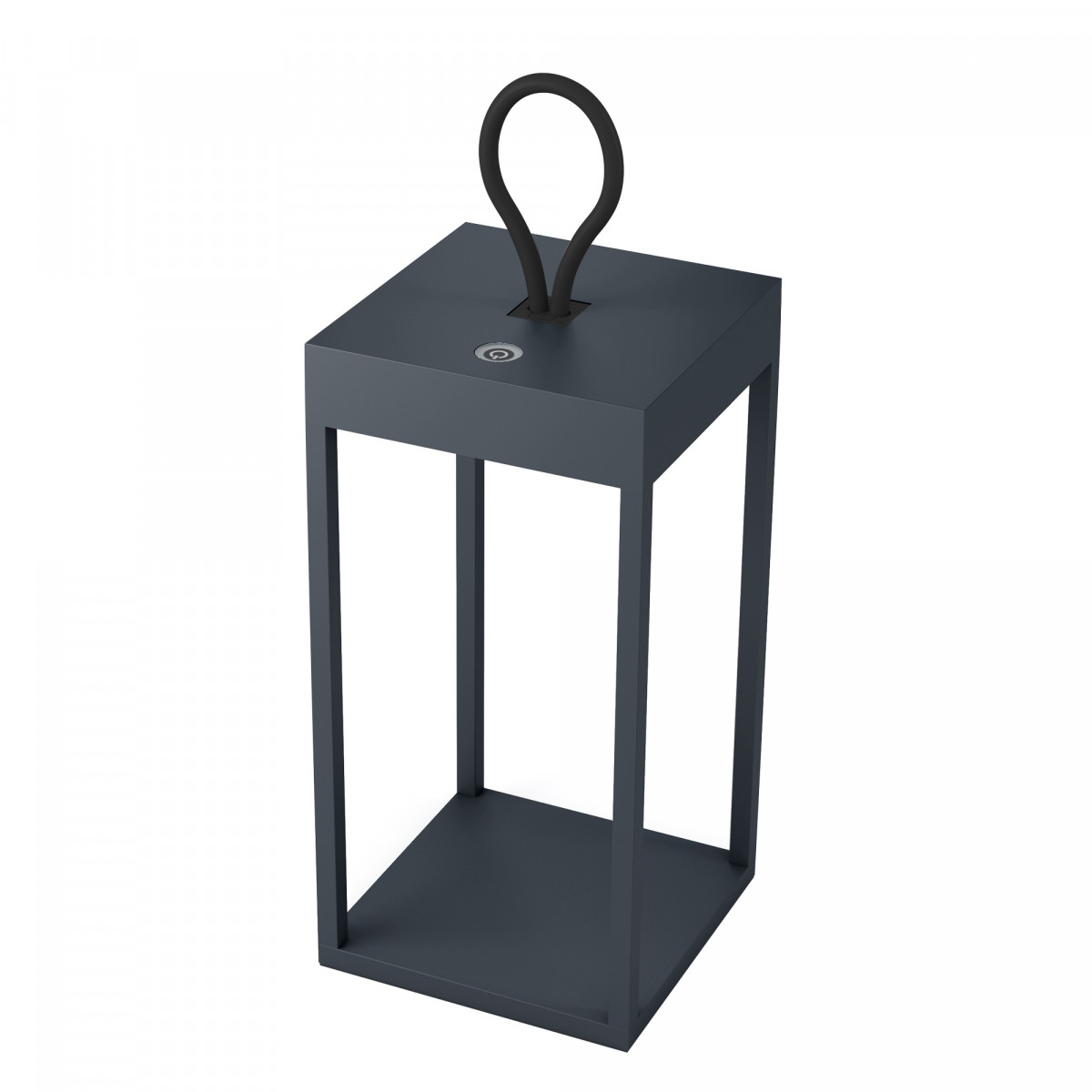 Lanterne Carlo Tactile anthracite rechargeable avec USB 