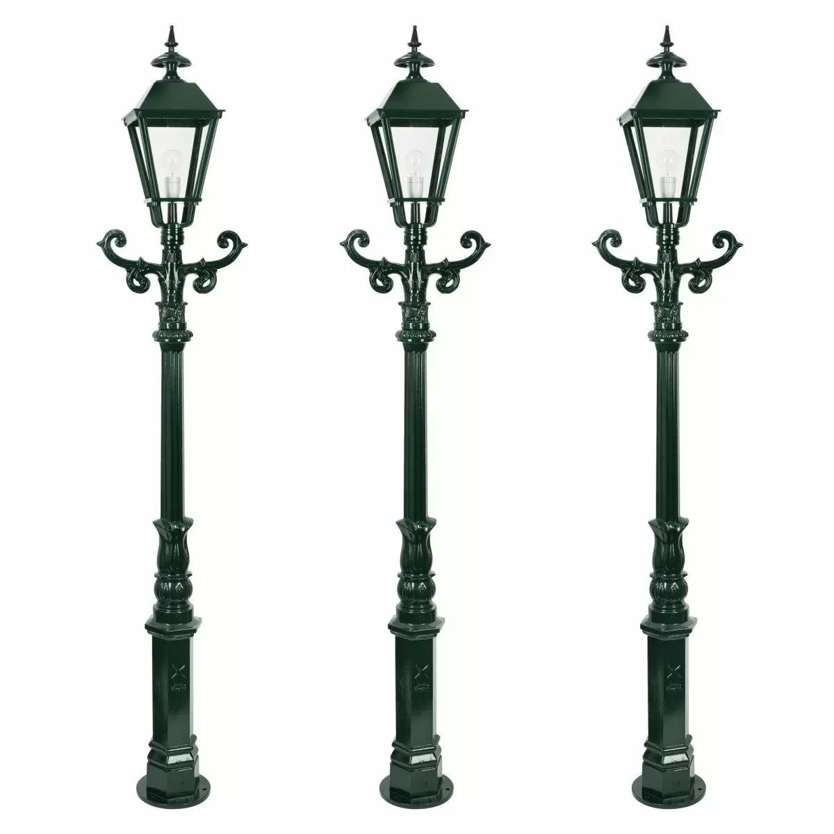 Yunmeryker Lot de 3 Mini Lampadaires de Rue Décoratifs pour Maison de Poupée, 3 V, Style Rétro, pour Chemin de Fer Ou Allée Extérieure, 5.1 X 0.9 Cm