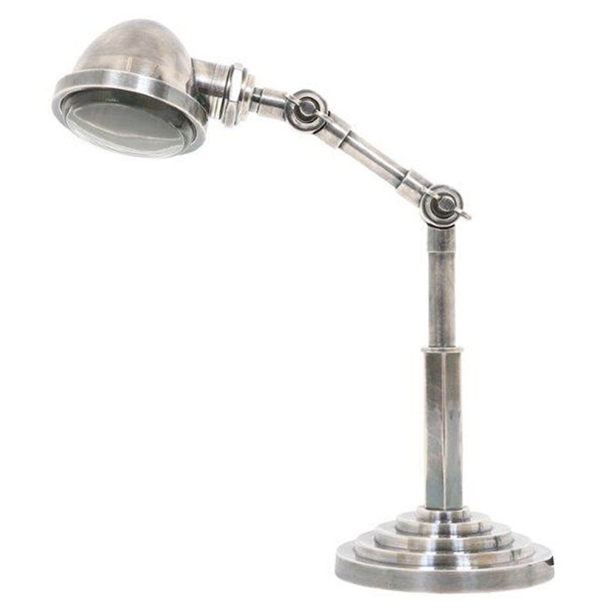 Lampe de bureau Nano (51074) argent vieilli | Nostalux.fr