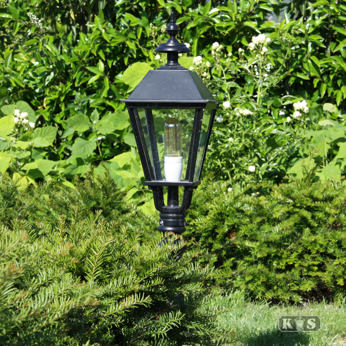 Lampe de jardin sur pied Glasgow (5039) de KS Lighting avec lanterne carrée 