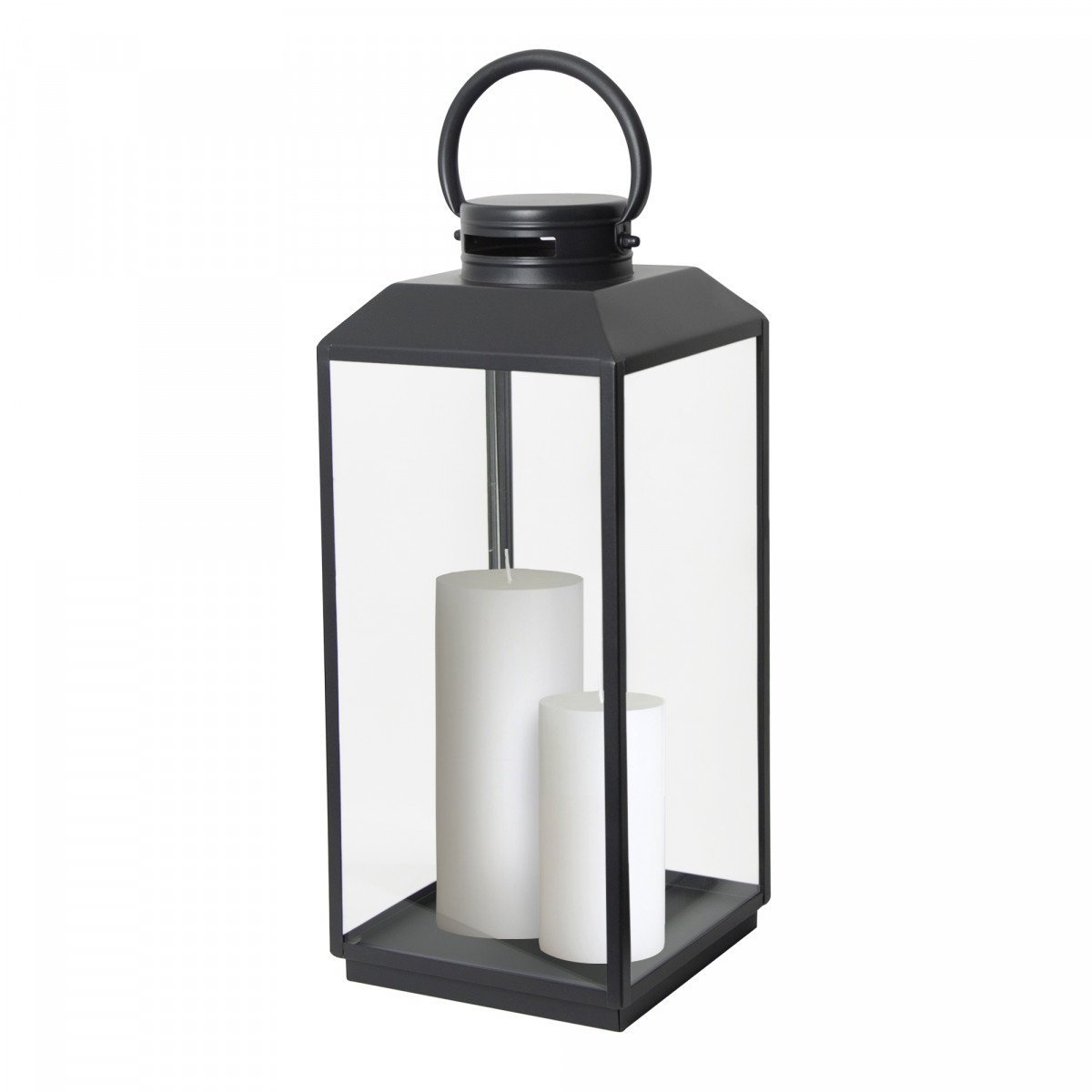 Lot de 2 Newport Photophore Lanterne Noir Medium-Large