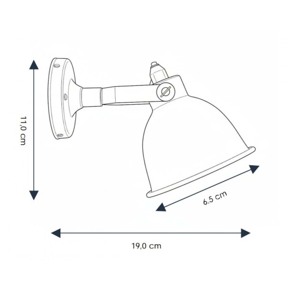 Applique murale vintage Maxim (30710) de Nostaluce en laiton | Nostalux.fr
