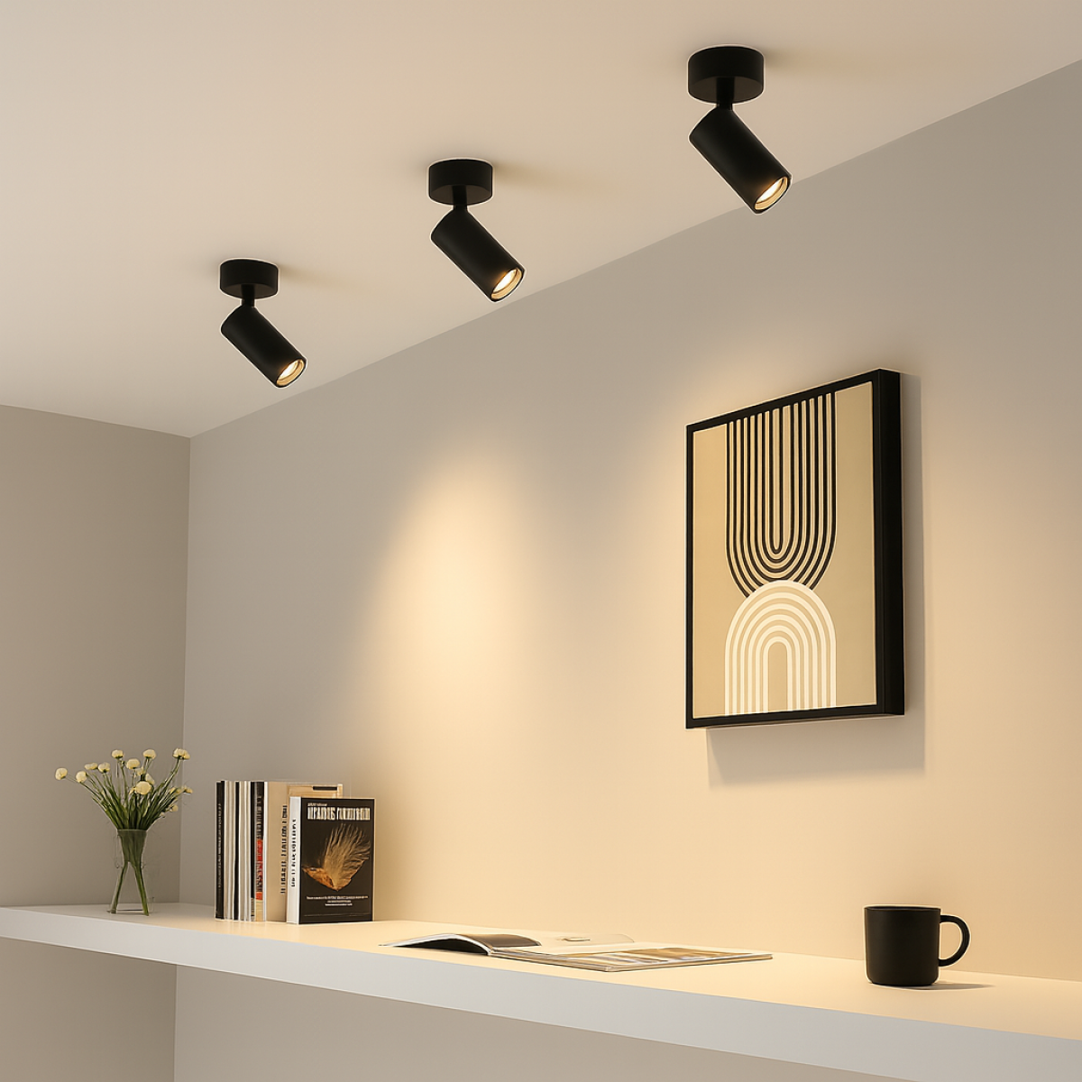 Spot orientable Mila 1 round Noir