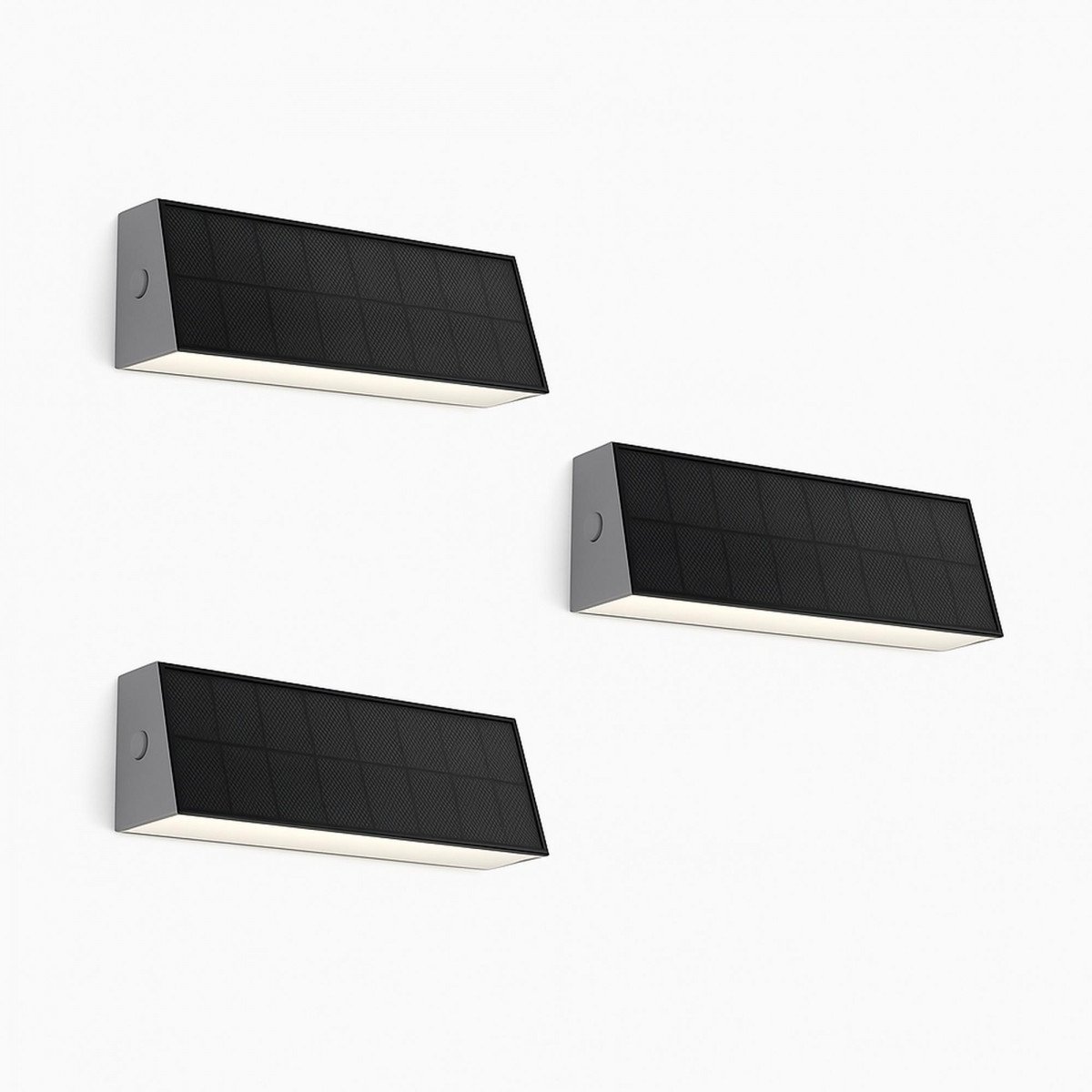 Applique murale moderne noire Up & Down à énergie solaire